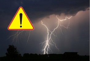 Ostrzeżenie meteorologiczne - przewidywane burze, miejscami możliwy grad