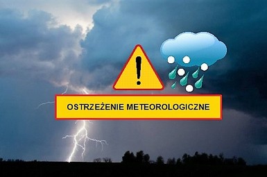 Możliwe zjawiska burzowe - podwyższenie stopnia ostrzeżenia